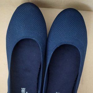 cushionaire memory foam flats shoes blue